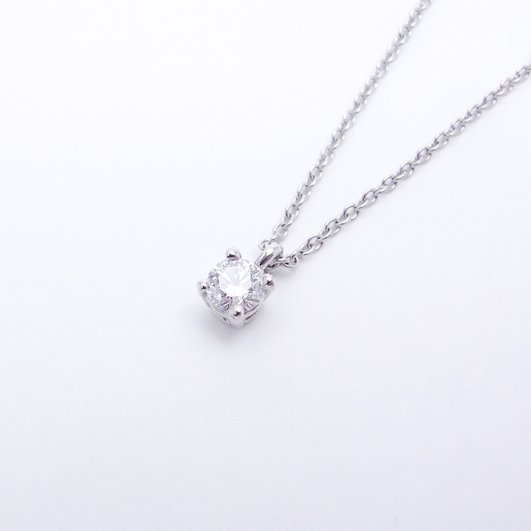 ティファニー ソリティア ダイヤモンド ペンダント ネックレス 0.17ct Pt950 SAランク 512333